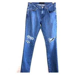 J Brand Women’s 30 Tyler Fit Skinny Distress blue